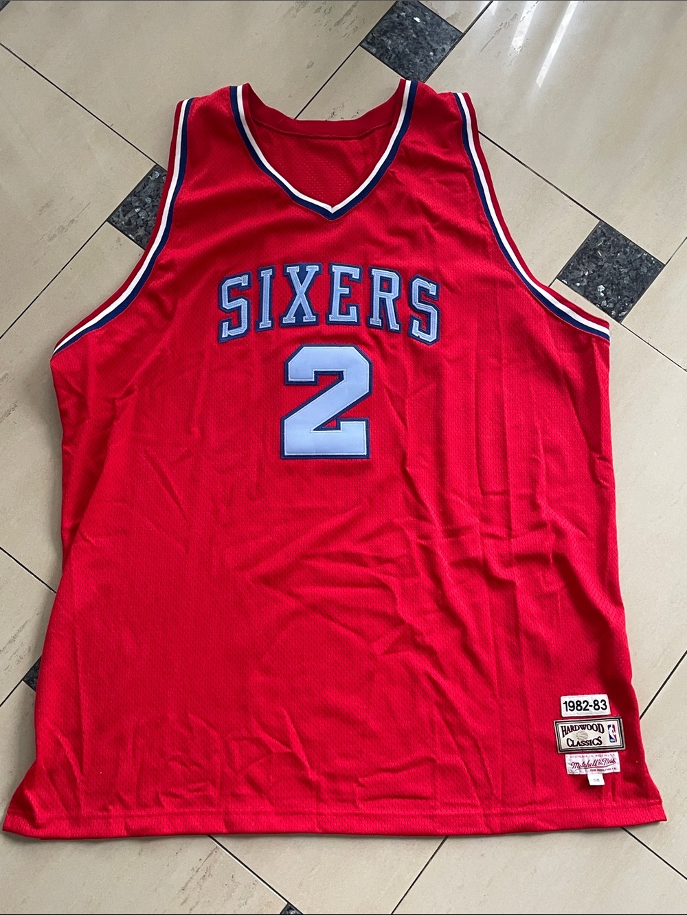 Philadelphia Sixers Red #2 Basketball Jersey - Hardwood Classics